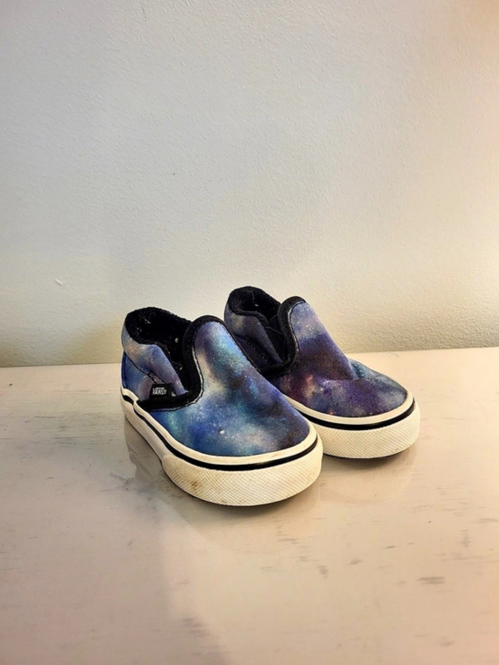 Vans Classic Slip-On Abstract Slip-On Sneakers Blue & Purple Baby US 3